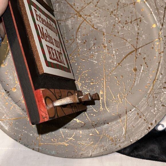 Vintage Christmas Holiday Snowman Bird Key Holder or Stocking Hanger - Picture 11 of 12